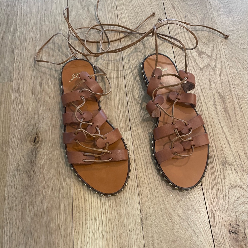 New J.Crew gladiator sandals size 8